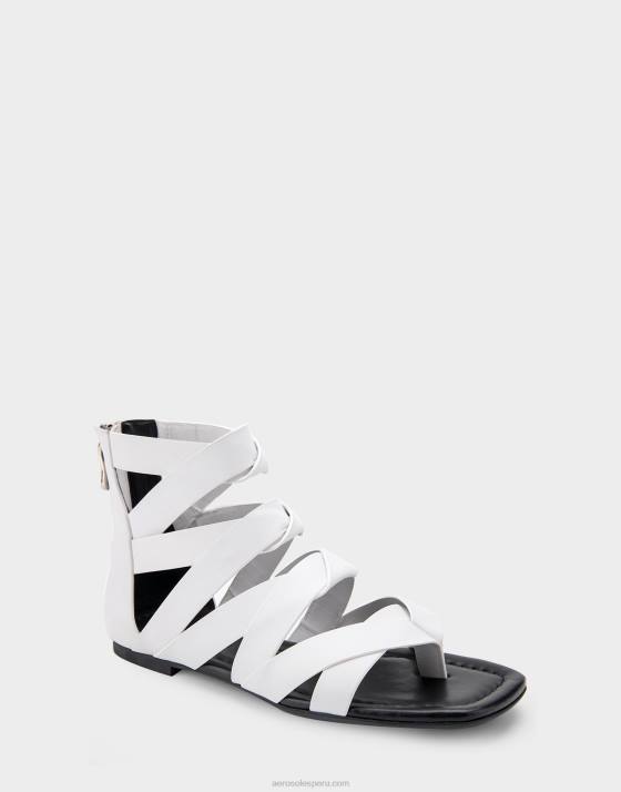 sandalia plana piel blanca Aerosoles F846411 mujer