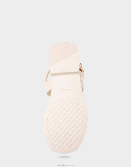 sandalia plana piel blanca Aerosoles F846454 mujer