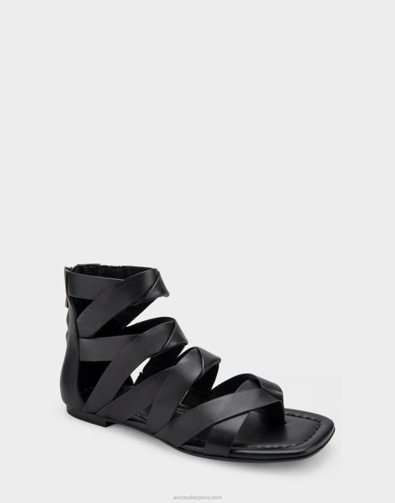 sandalia plana piel negra Aerosoles F846409 mujer