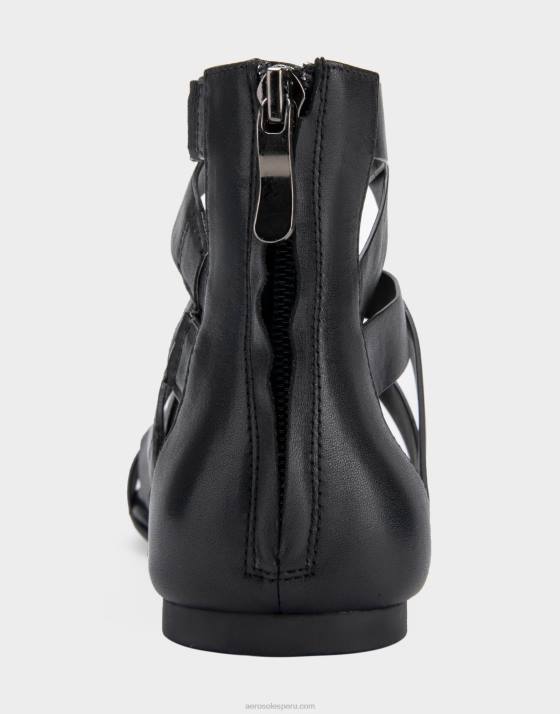 sandalia plana piel negra Aerosoles F846409 mujer