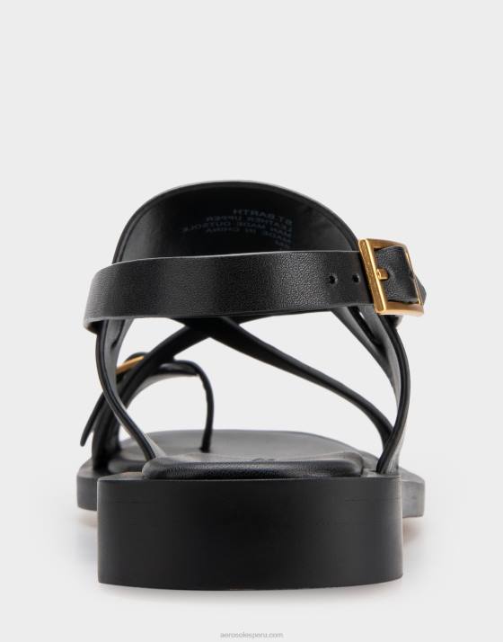 sandalia plana piel negra Aerosoles F846413 mujer