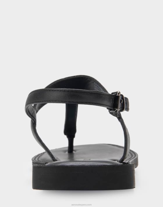 sandalia plana piel negra Aerosoles F846453 mujer