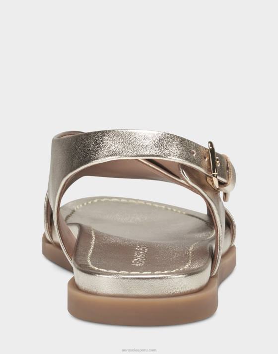 sandalia plana polipiel dorada Aerosoles F846471 mujer