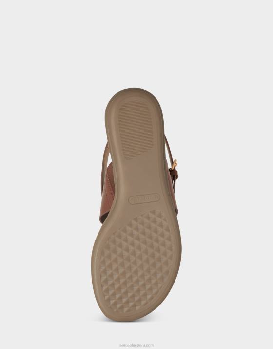 sandalia plana polipiel marrón Aerosoles F846464 mujer