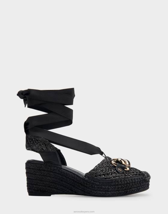 alpargata plataforma tejido negro Aerosoles F846259 mujer