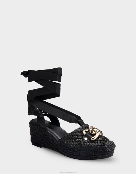 alpargata plataforma tejido negro Aerosoles F846259 mujer