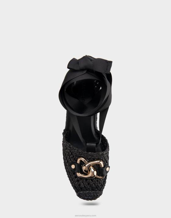 alpargata plataforma tejido negro Aerosoles F846259 mujer