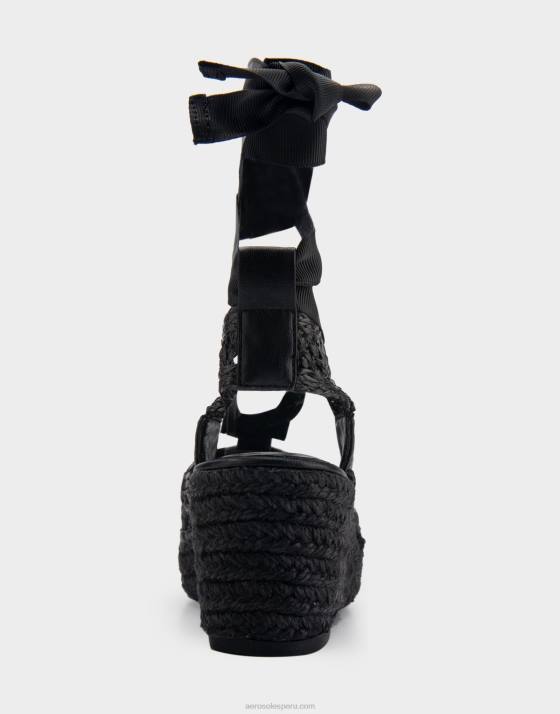 alpargata plataforma tejido negro Aerosoles F846259 mujer