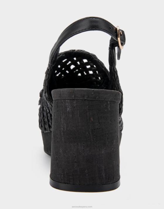 plataforma slingback negro Aerosoles F846363 mujer