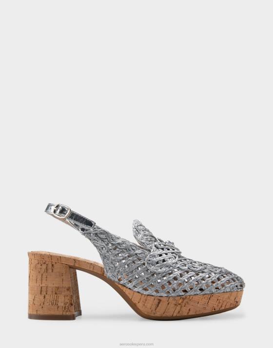 plataforma slingback plata Aerosoles F846365 mujer
