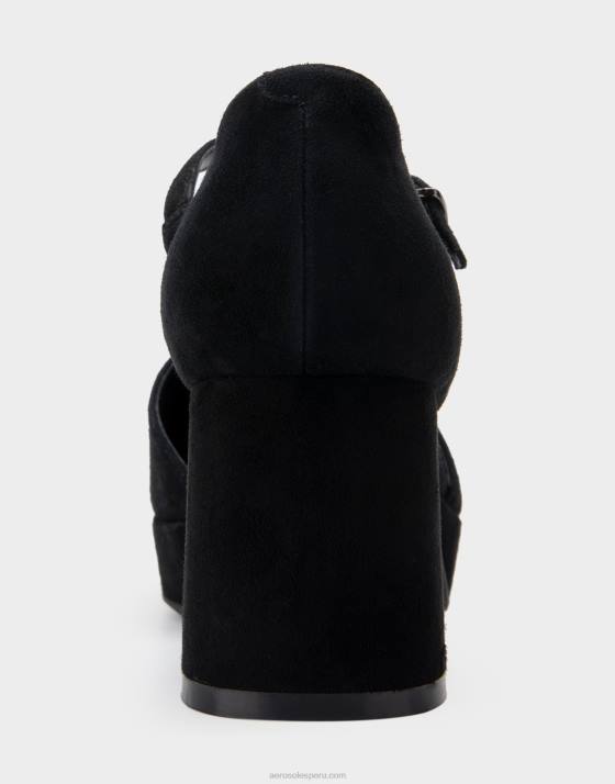 tacón plataforma ante negro Aerosoles F846362 mujer
