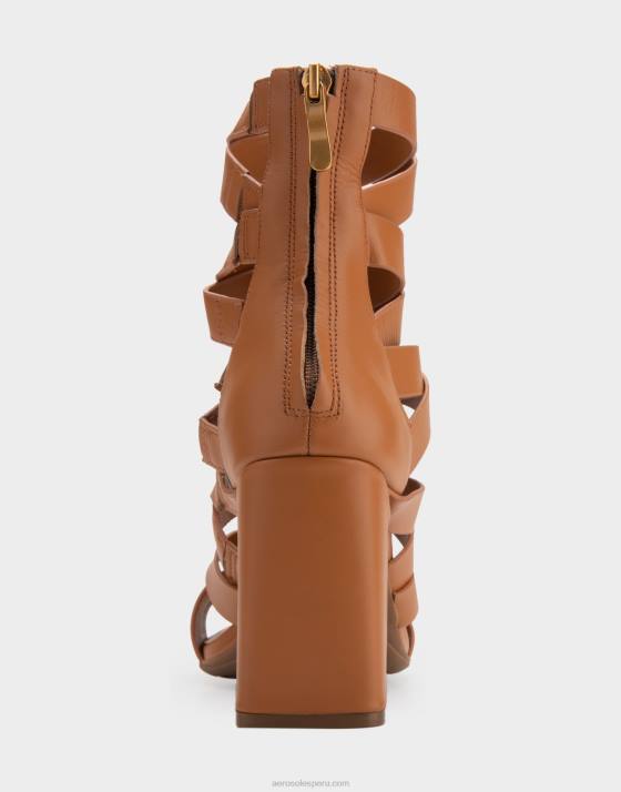 sandalia de tacón cuero tostado Aerosoles F846408 mujer