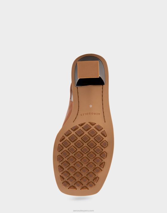 sandalia de tacón cuero tostado Aerosoles F846419 mujer