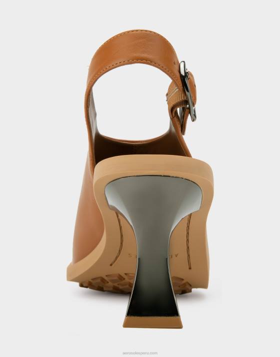 sandalia de tacón cuero tostado Aerosoles F846419 mujer