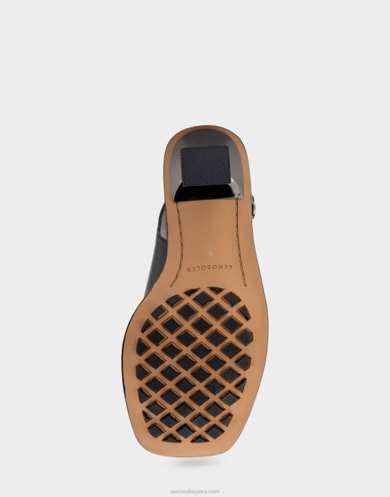 sandalia tacón piel negra Aerosoles F846417 mujer