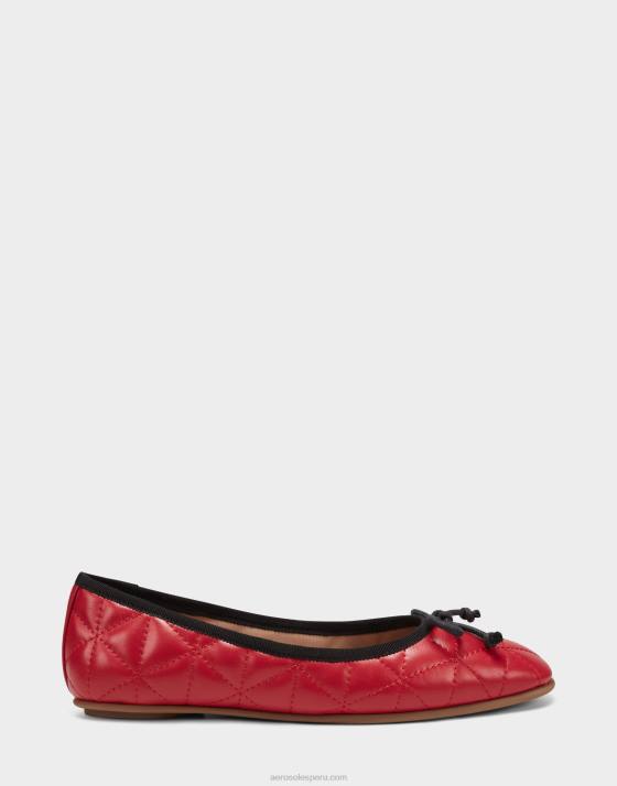 cuero acolchado rojo ballet Aerosoles F846228 mujer