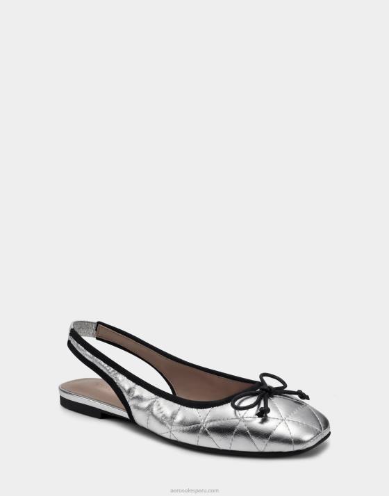 cuero metalizado plata ballet Aerosoles F846232 mujer