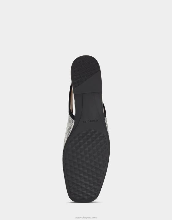 cuero metalizado plata ballet Aerosoles F846232 mujer