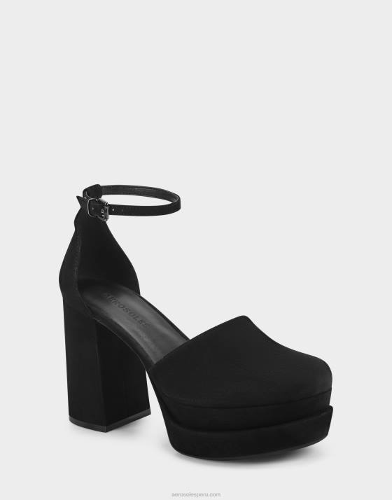 bomba de ante negro Aerosoles F846359 mujer