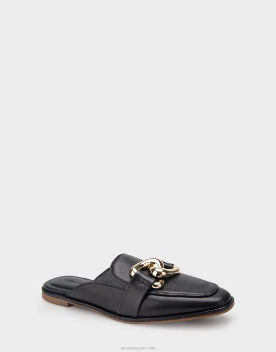 diapositiva de cuero negro Aerosoles F846276 mujer