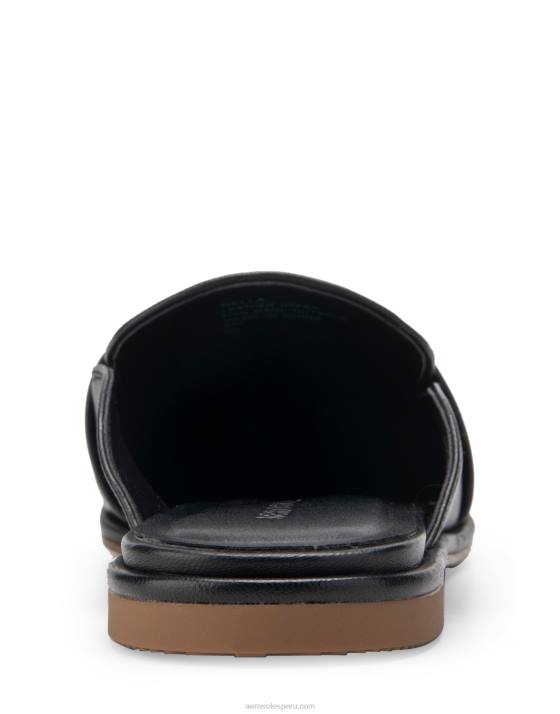 diapositiva de cuero negro Aerosoles F846276 mujer