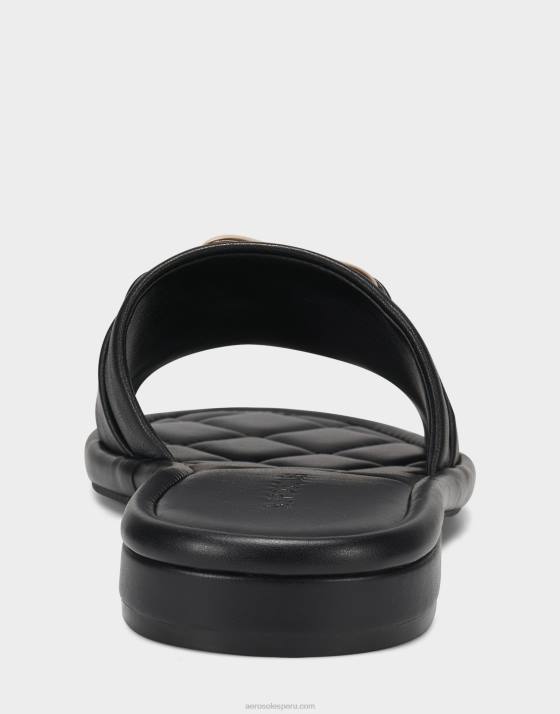 diapositiva de cuero negro Aerosoles F846286 mujer