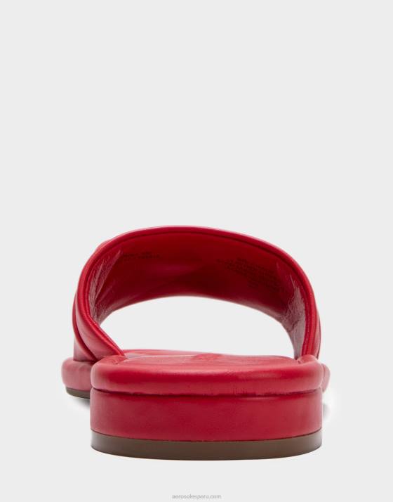 diapositiva de cuero rojo Aerosoles F846284 mujer