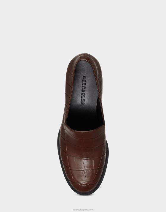 mocasín cocodrilo marrón Aerosoles F846379 mujer