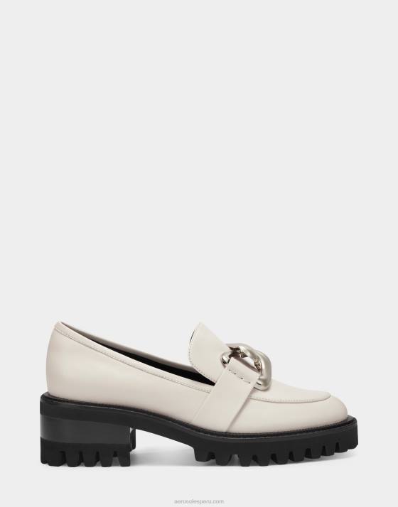 mocasín de cuero blanco Aerosoles F846171 mujer