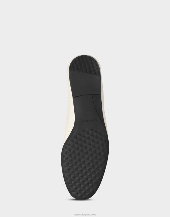 mocasín de cuero blanco Aerosoles F846188 mujer