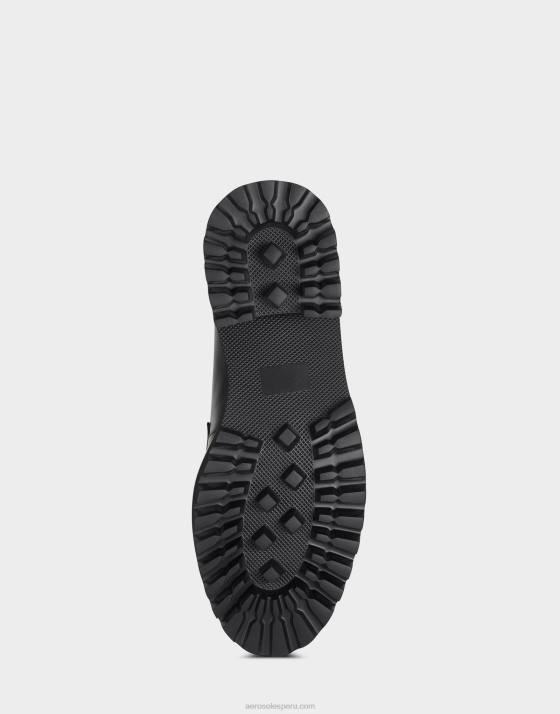 mocasín de cuero negro Aerosoles F846144 mujer