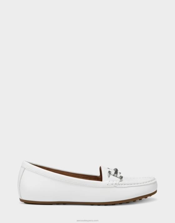 mocasín de piel sintética blanca Aerosoles F846198 mujer
