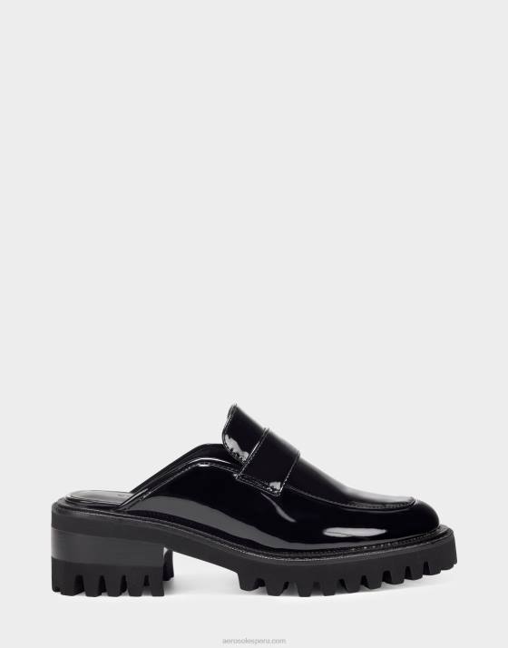 charol negro mula Aerosoles F846162 mujer