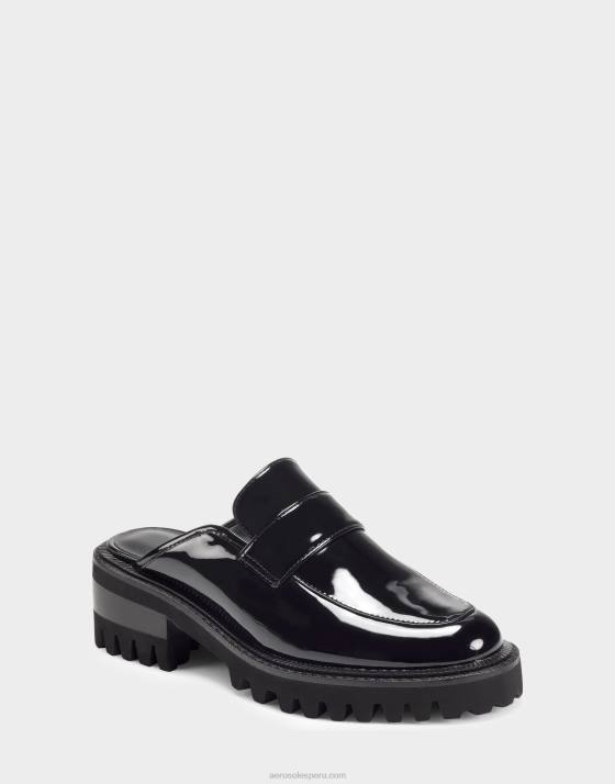 charol negro mula Aerosoles F846162 mujer