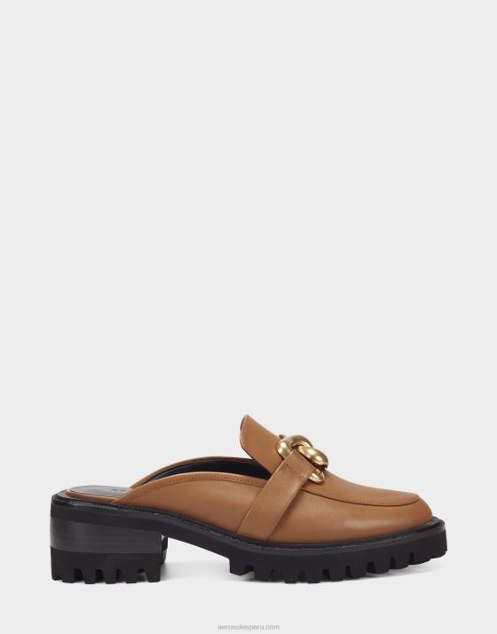 mule de cuero coñac Aerosoles F846194 mujer