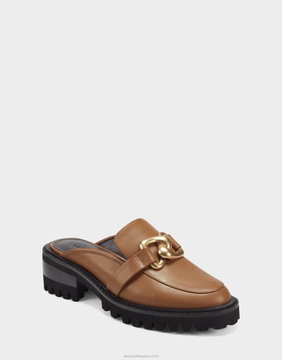 mule de cuero coñac Aerosoles F846194 mujer