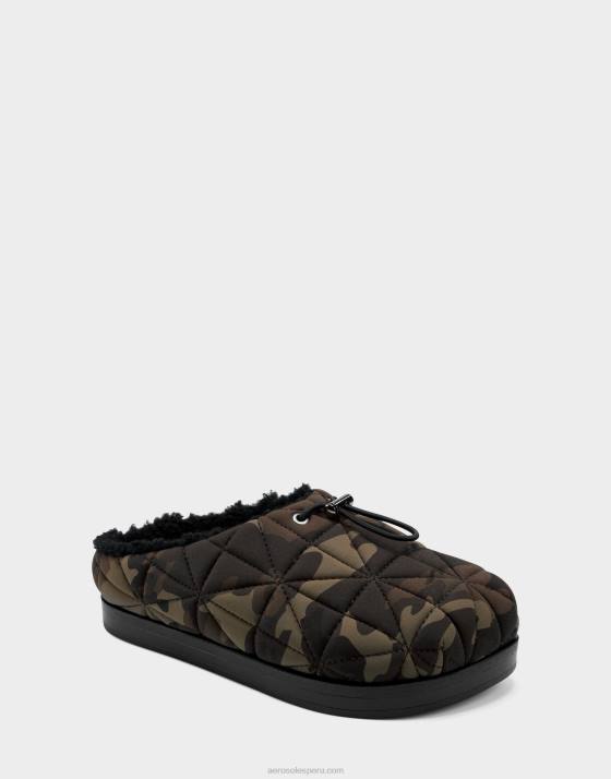 mule de nailon verde militar Aerosoles F846263 mujer