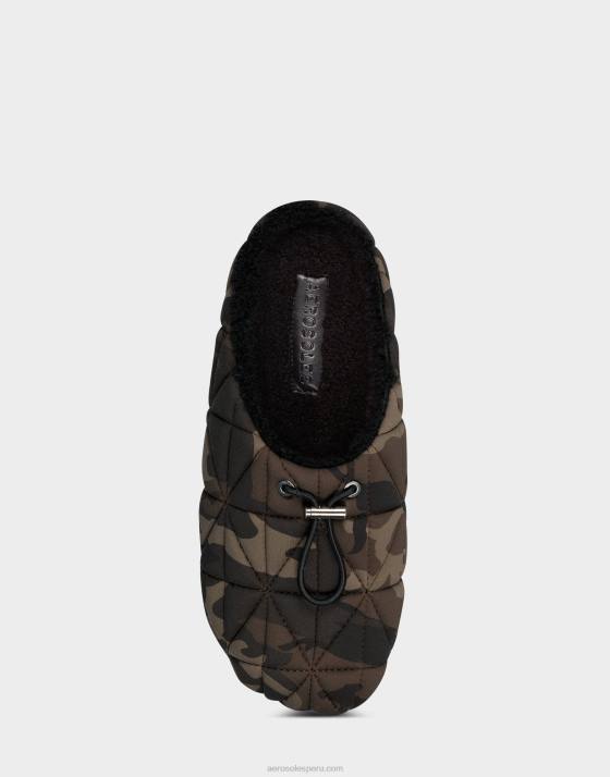 mule de nailon verde militar Aerosoles F846263 mujer